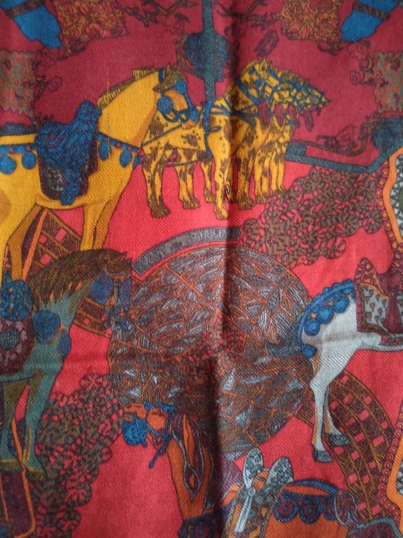 HERMES　エルメス　プチカレ　カシミアシルク　中古