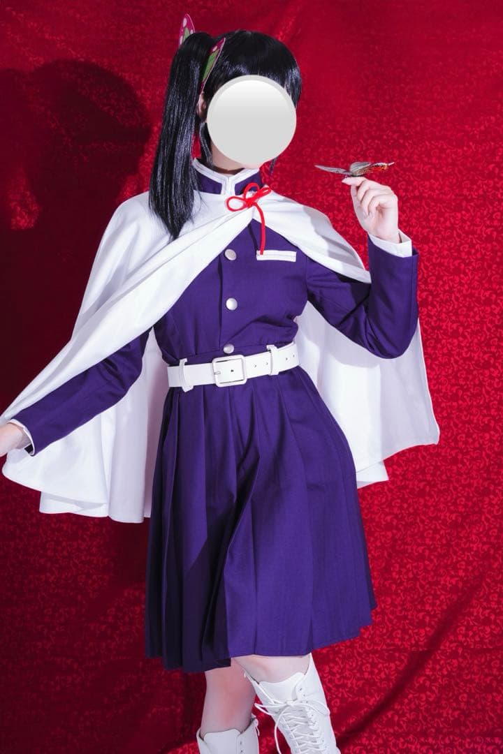 栗花落カナヲコスプレ衣装ウィッグセット　鬼滅の刃