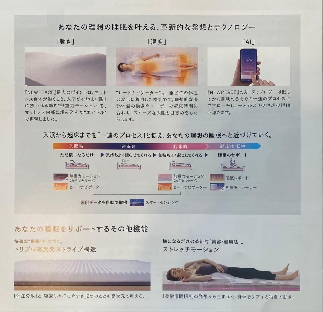 NEWPEACE マットレス シングルサイズ ブラック　モーターのみ
