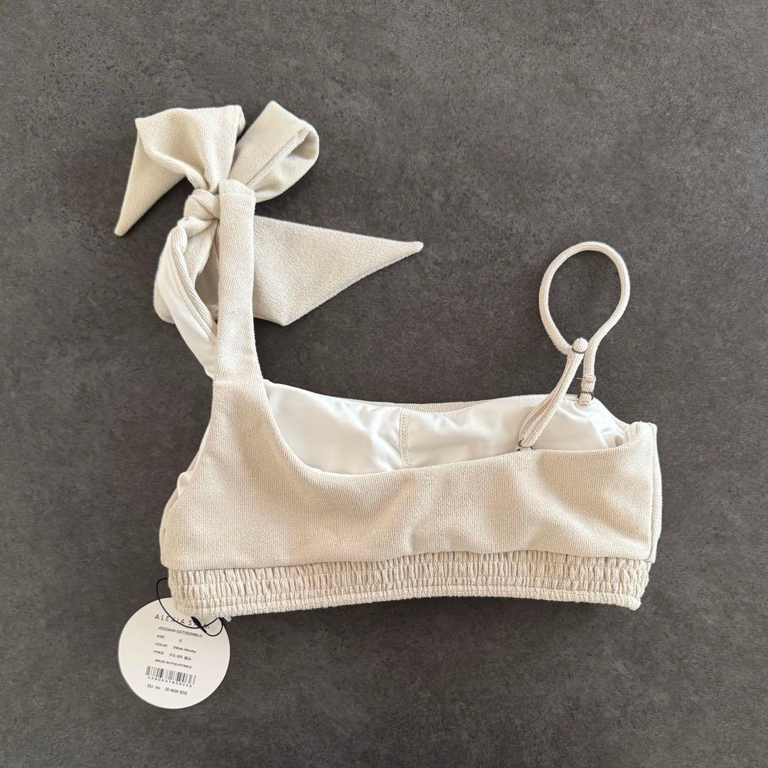 ALEXIA STAM ワンショルダーリボントップス ビキニ 水着 S