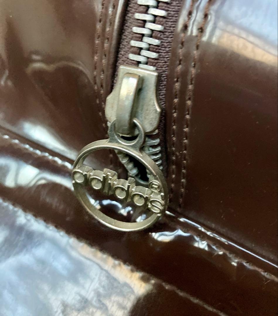 金*欠様 稀少 adidas エナメル 70's 80's 茶 ボストンバック