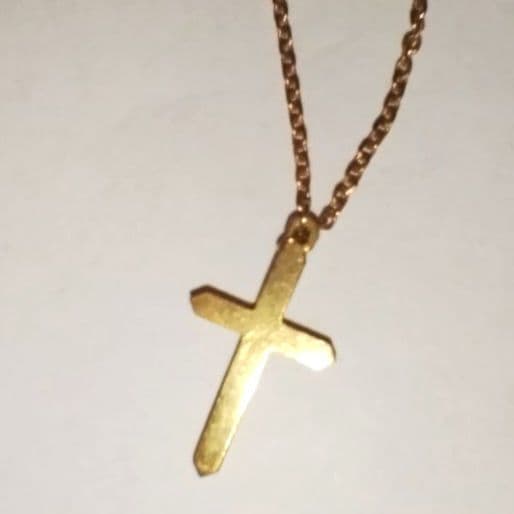 ジュエッテ　k18クロスペンダントネックレスダイヤモンド装飾　1.4g