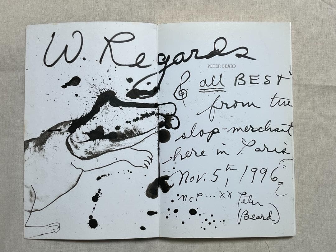 【希少】本人イラスト＆サイン入・ピーター・ビアード写真集