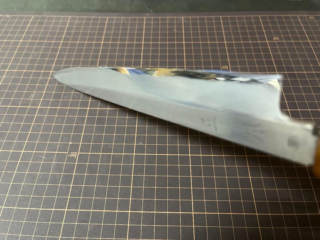 築地正本 柳刃包丁 白水牛 刃渡り27cm 白鋼ニ 鞘付き 正本 包丁 手研済み