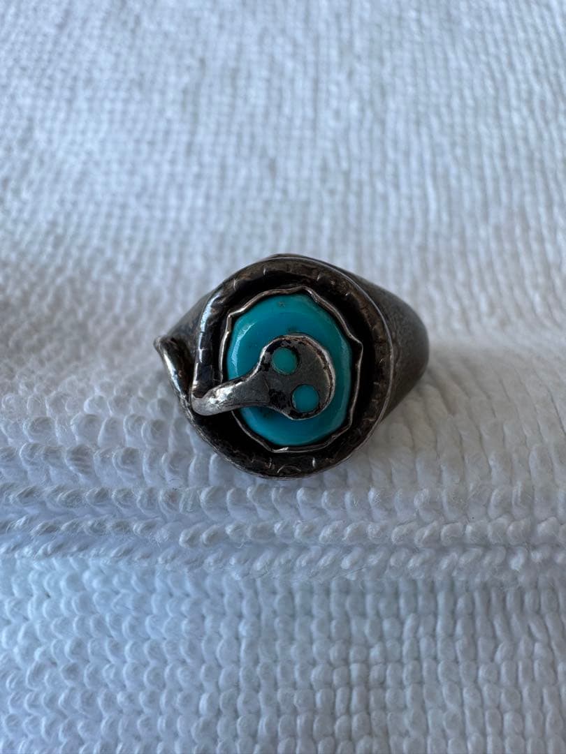 ヴィンテージシルバーリング　ズニ族　エフィカラバサ