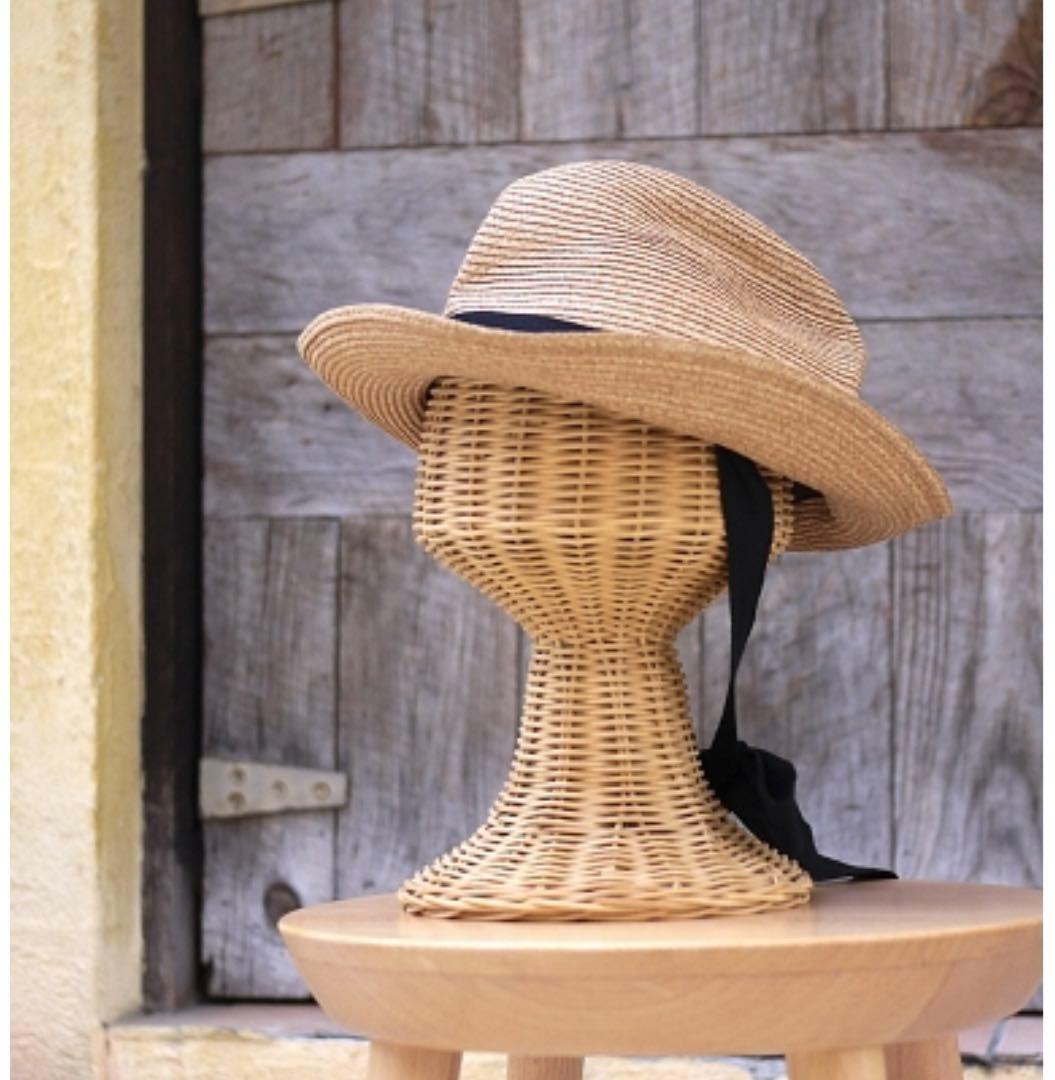 【haru ❤︎】マチュアーハ　ボックスドハット　7センチブリム　リボン付き