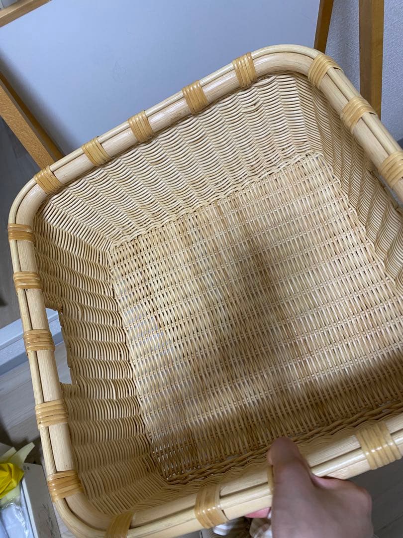 ファミリア　ラタン 収納バスケット カゴ　2個セット