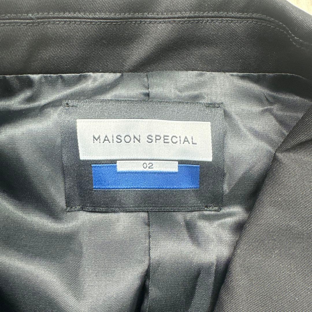 MAISON SPECIAL ジップテーラードジャケット サイズ02 黒系
