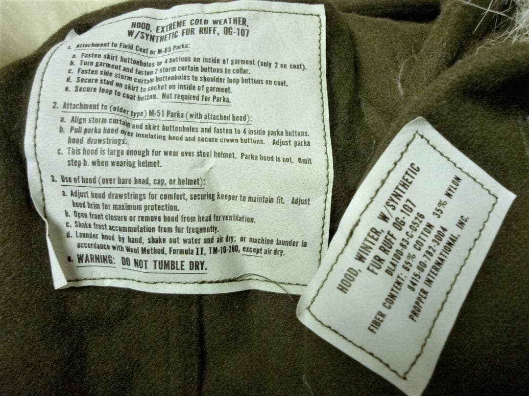 新品 80s 米軍 M-65 フード デッドストック モッズコート パーカー L