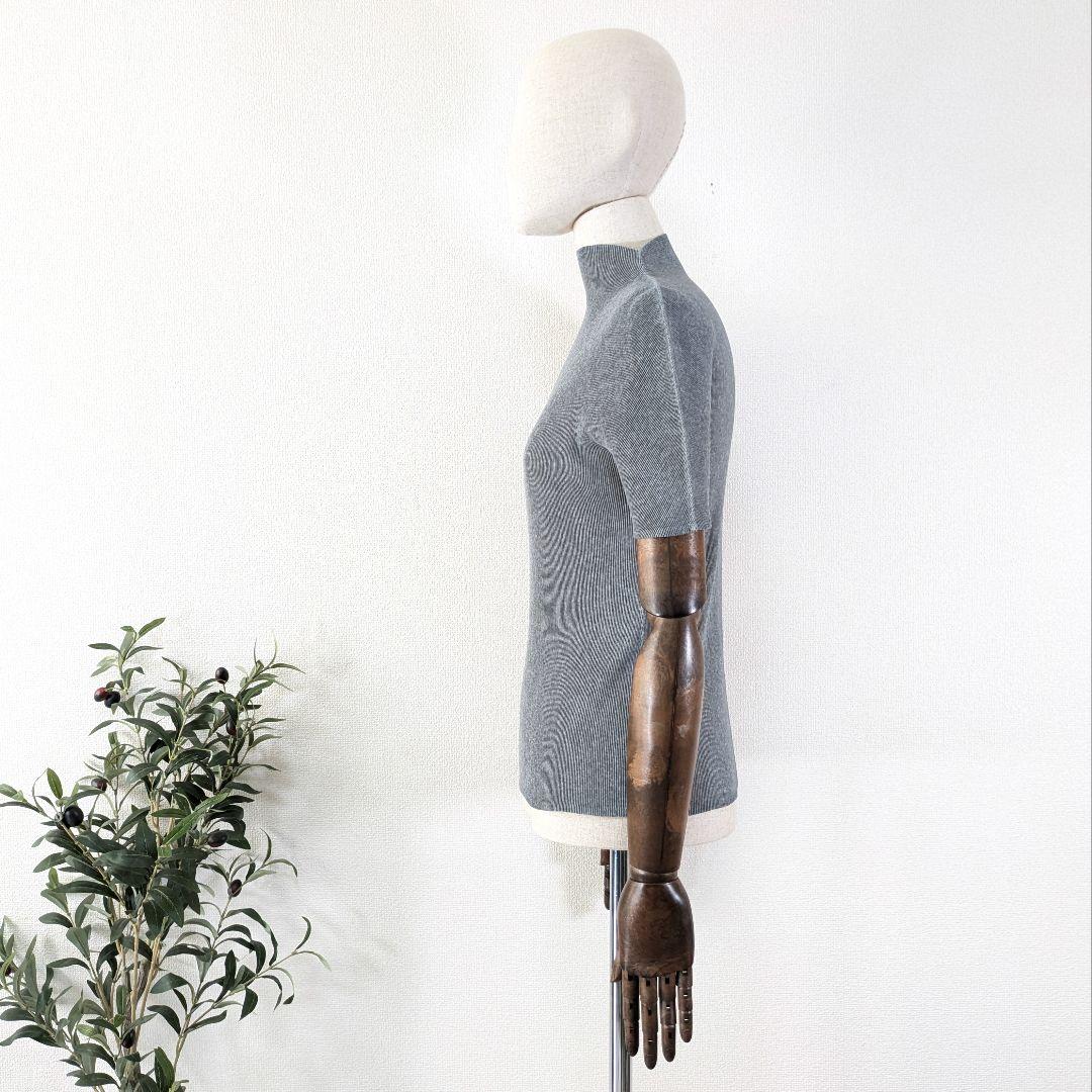 プリーツプリーズ　イッセイミヤケ　モックネック　プリーツ　ブラウス　カットソー