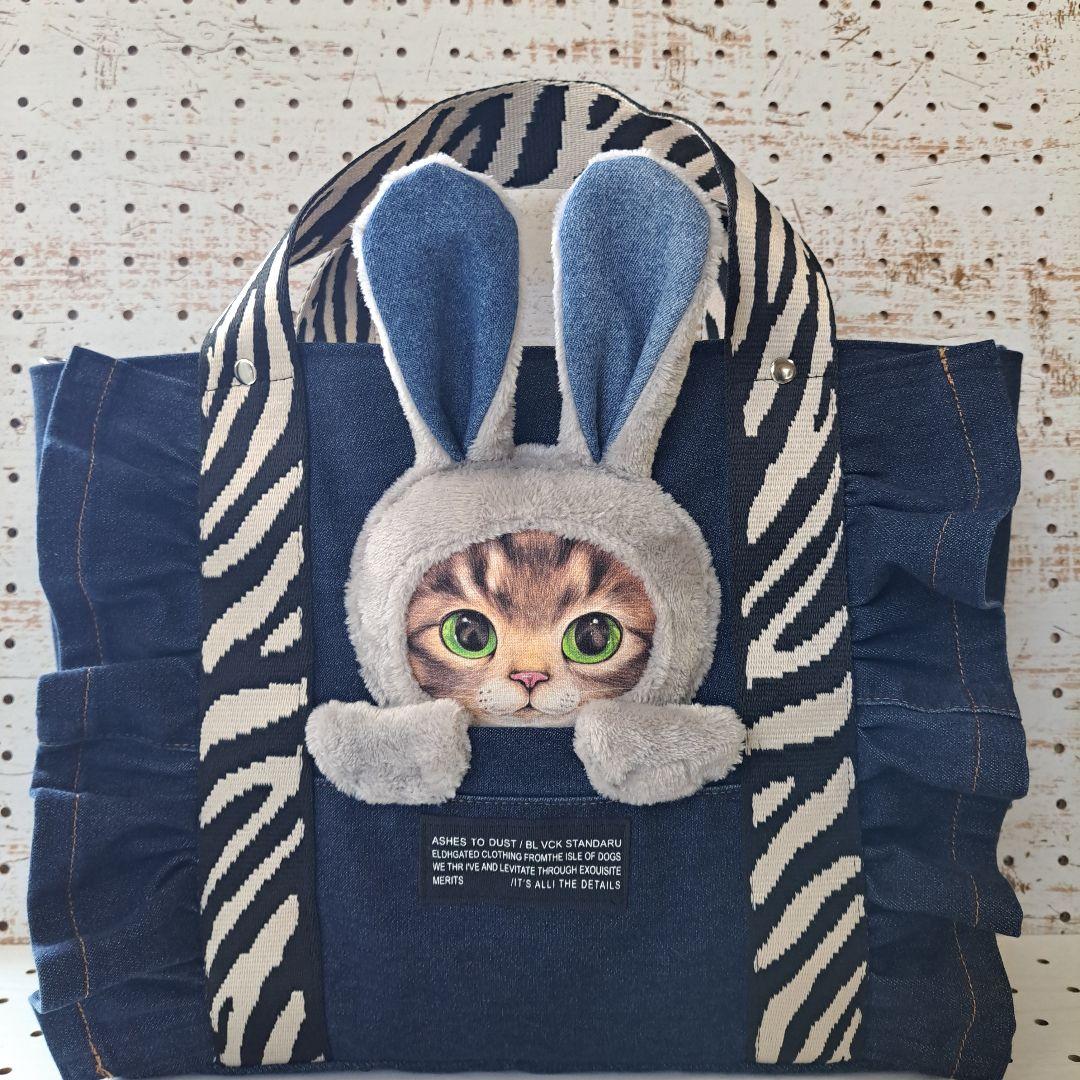 ゆ*ら様 コヤンイサムチョン　リトルサンダー　デニムリメイクトートバッグ