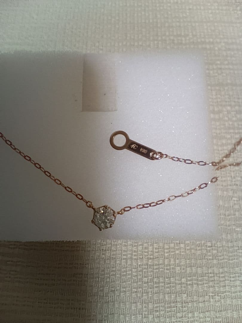 4℃　ネックレス　K18　ダイヤモンド　ピンクゴールド　ほぼ新品　美品
