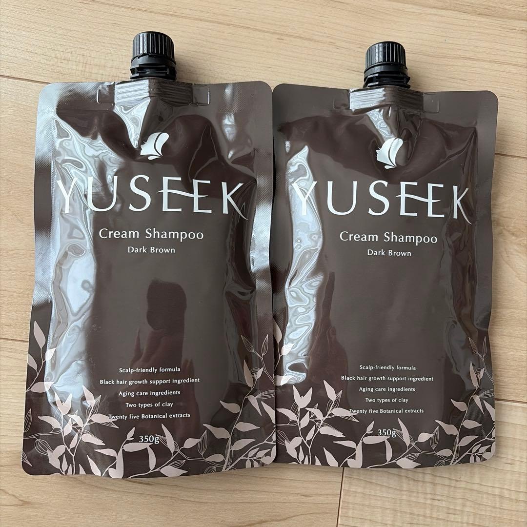 【YUSEEK 】Cream Shampoo ダークブラウン 350g×2個