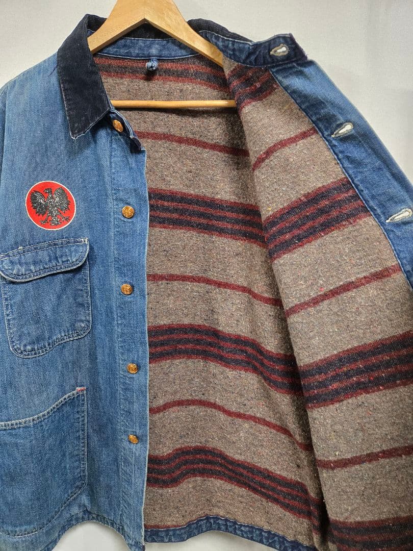 60s70s Wrangler BLUE BELL デニム カバーオール 44