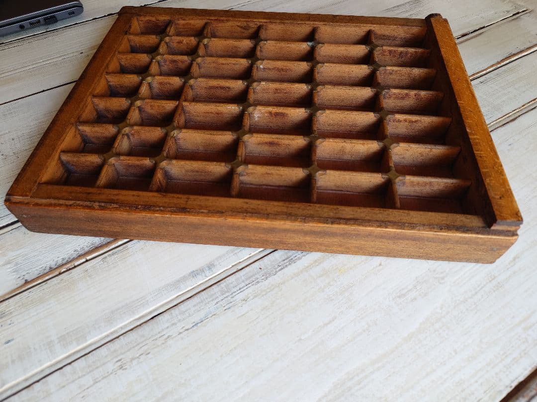 プリンタートレイ　ディスプレイトレイ　イギリスビンテージ　木製
