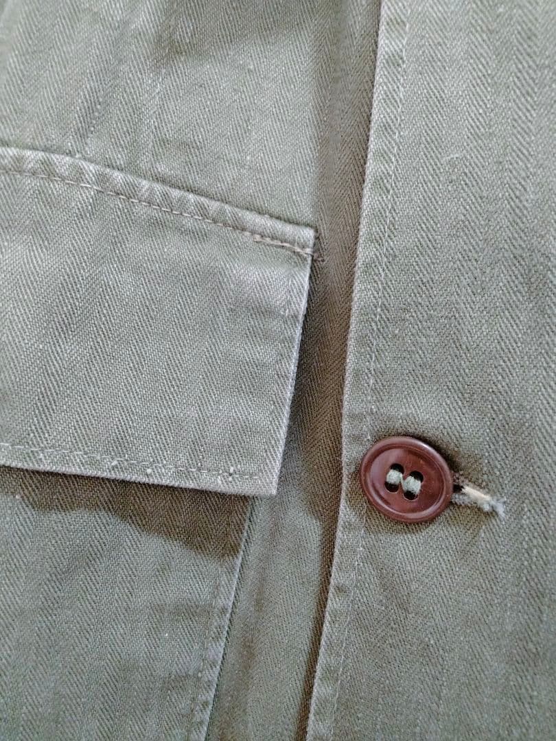 米軍　M-47 HBT ヘリンボーン　ユーティリティ　シャツ　40s 50s