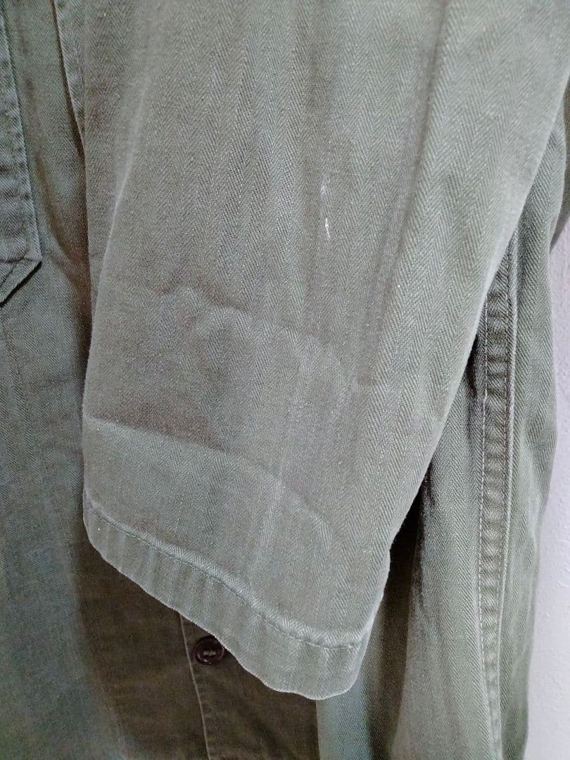 米軍　M-47 HBT ヘリンボーン　ユーティリティ　シャツ　40s 50s