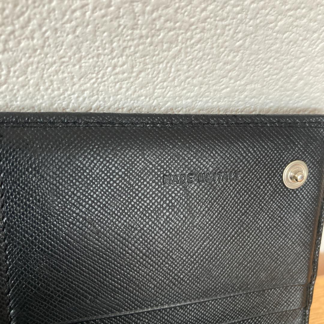 PRADA プラダ サフィアーノレザー フラップ式 長財布 ブラック