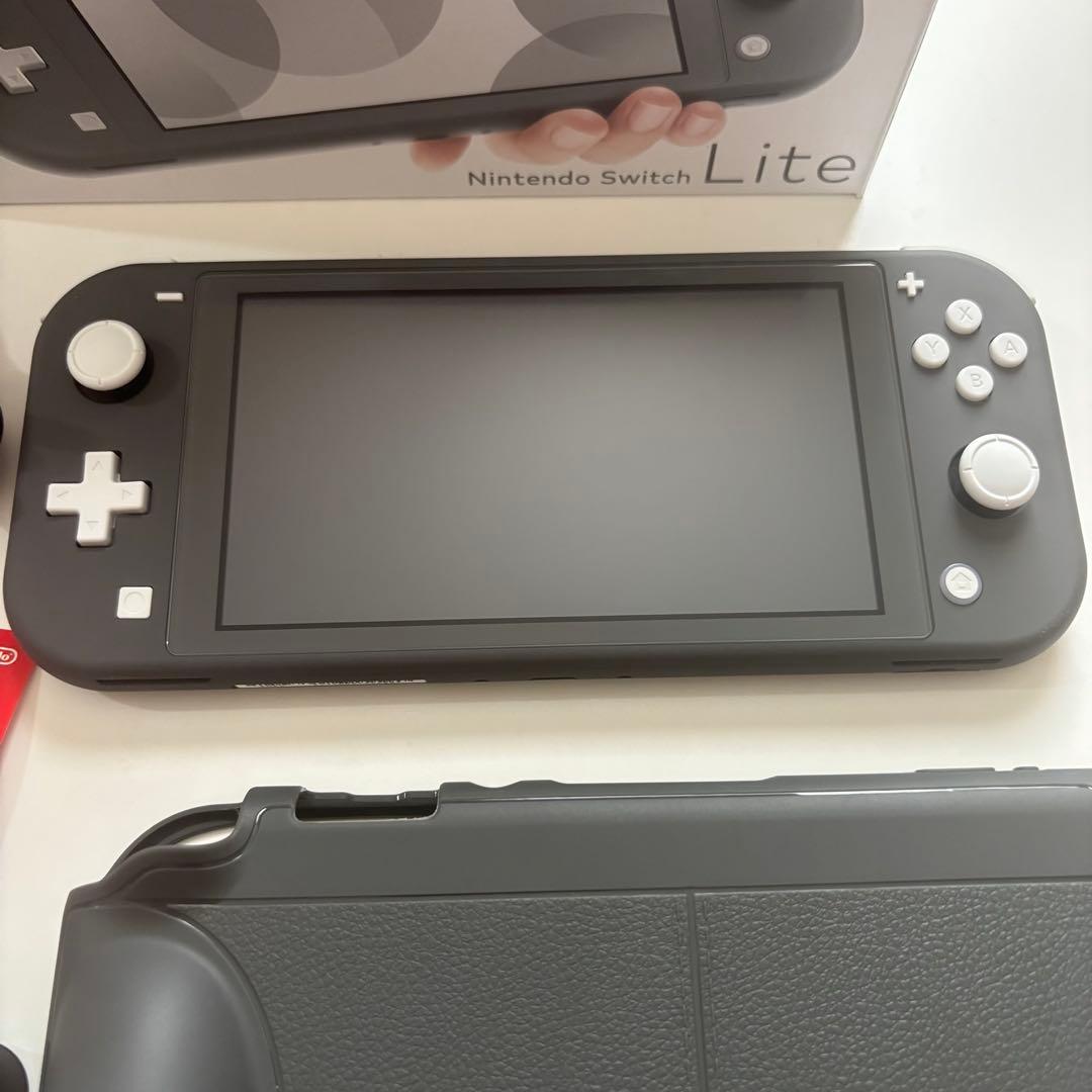 Nintendo Switch Lite グレー 本体 ケース、SD付き