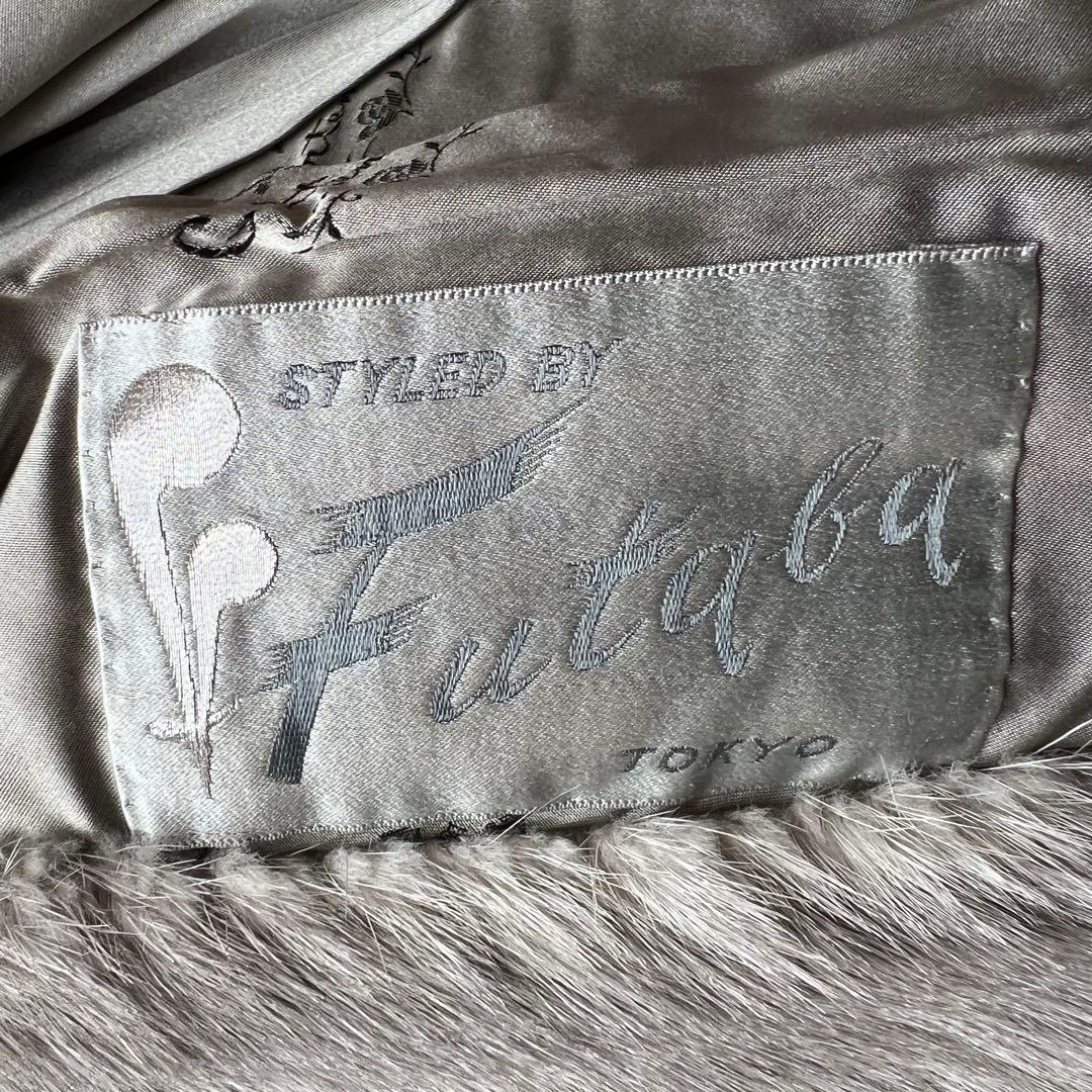 総丈70cm サファイアミンク リアルファーコート 本毛皮 毛並み◎ 色味◎