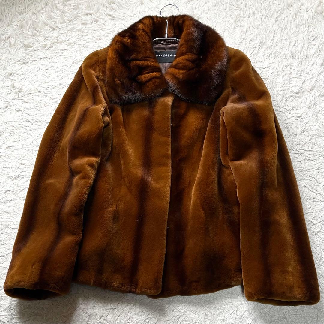 希少色 染めミンク×シェアード 切り替え クロップド コペンハーゲン 軽量