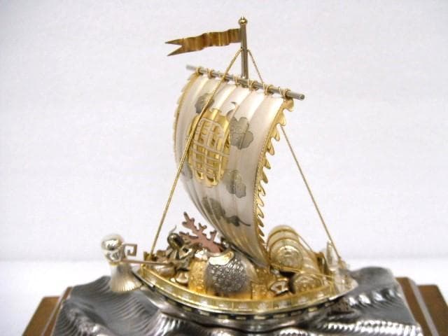 TAKEHIKO 武比古作 シルバー985 純銀 置物 宝船