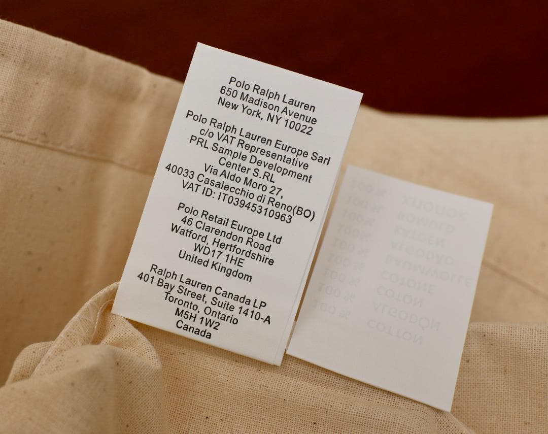 ★ RRL 大型ロゴ入り保存袋　（生成りキャンバス布） 約76cm x 74cm