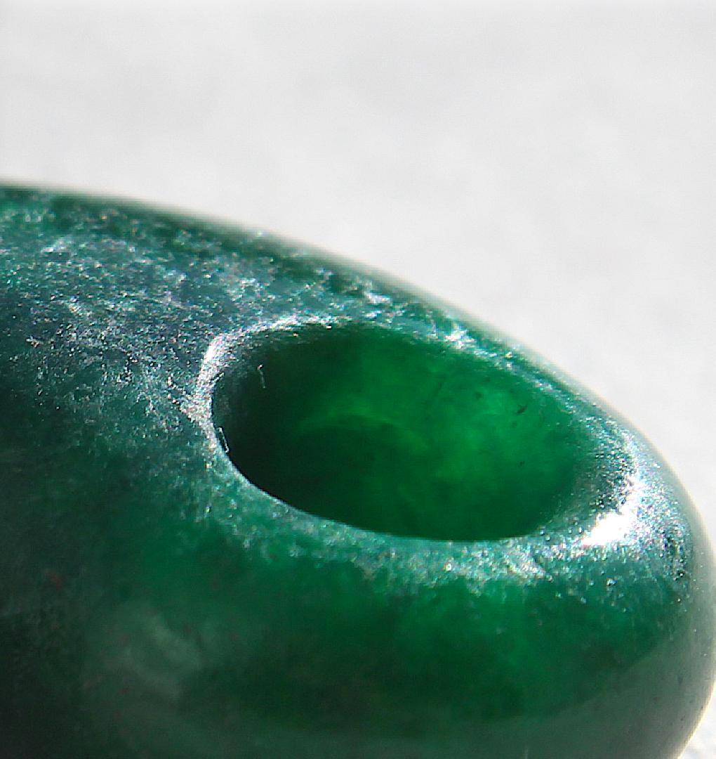 ［濃緑&透明感］古墳期 硬玉翡翠 勾玉 14.4g 出土品 / 糸魚川翡翠