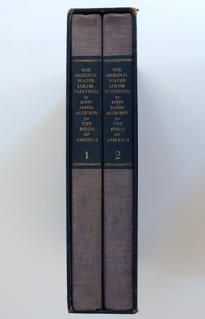 【洋書】「オーデュボンによるアメリカの鳥類のための水彩原画集」函入り2巻セット