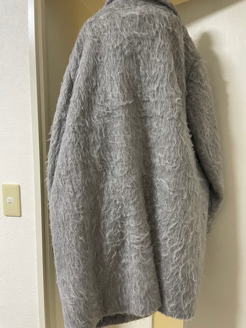 グレー ファーコート BIGシャギーコート フリーサイズ