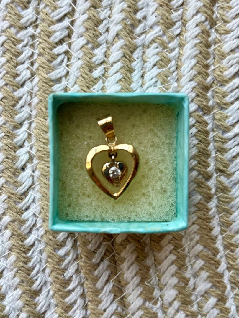 k10 ハート型ペンダントトップ イエローゴールド