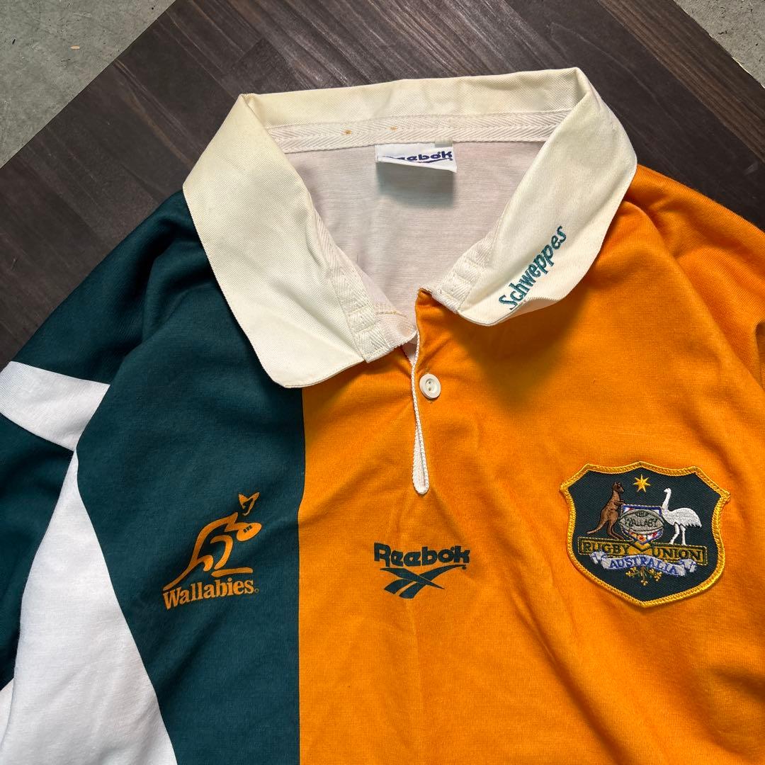 7BS1 Reebok ラガーシャツ　90's オーストラリア代表　M 古着