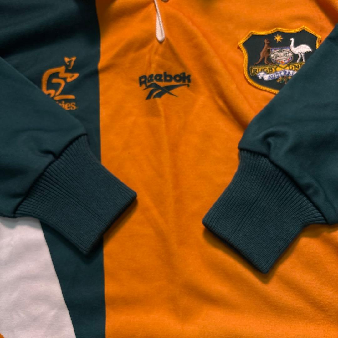 7BS1 Reebok ラガーシャツ　90's オーストラリア代表　M 古着