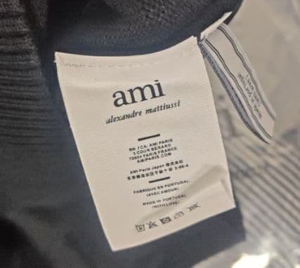 AMI PARIS ハート刺繍 クルーネックニットセーター ユニセックス