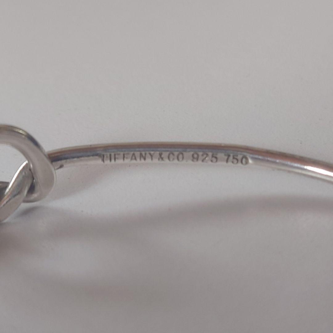 未使用に近い ティファニー バングル フック&アイ コンビ K18YG 17号