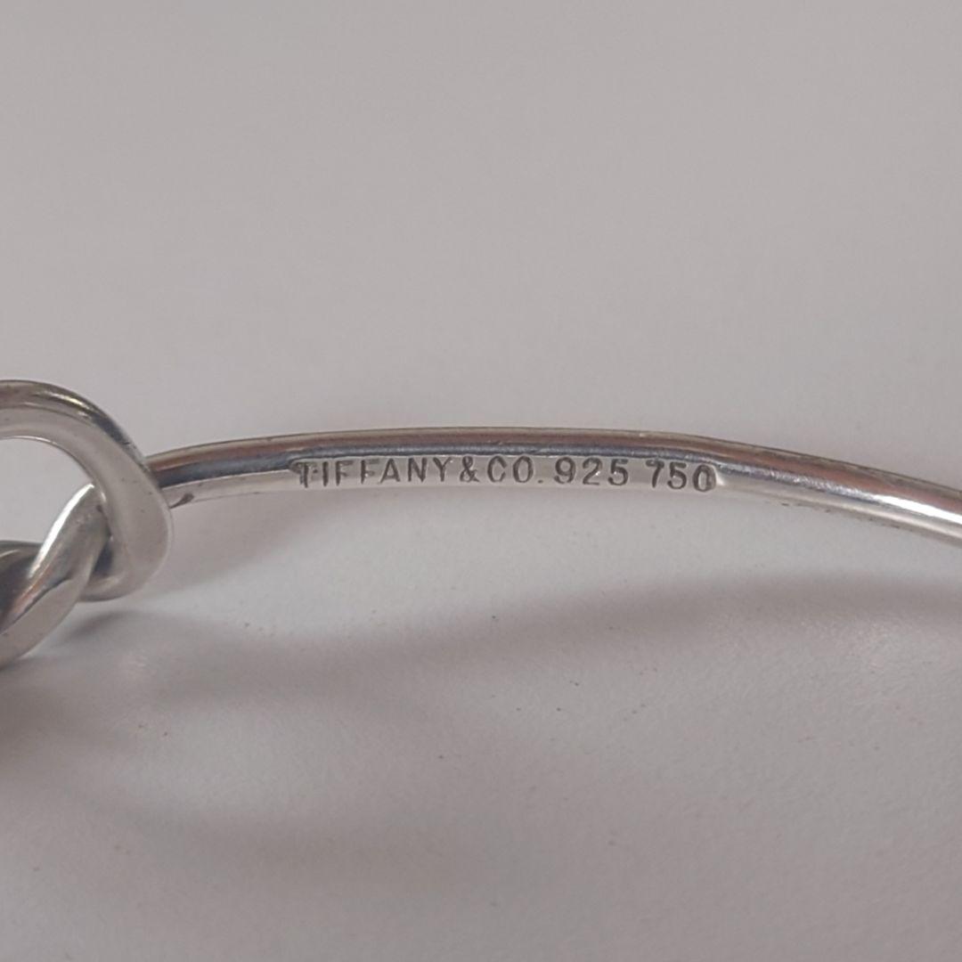 未使用に近い ティファニー バングル フック&アイ コンビ K18YG 17号