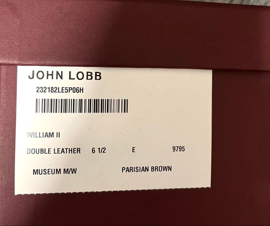 JOHN LOBB WILLIAM II 6.5E、PARISIAN BROWN