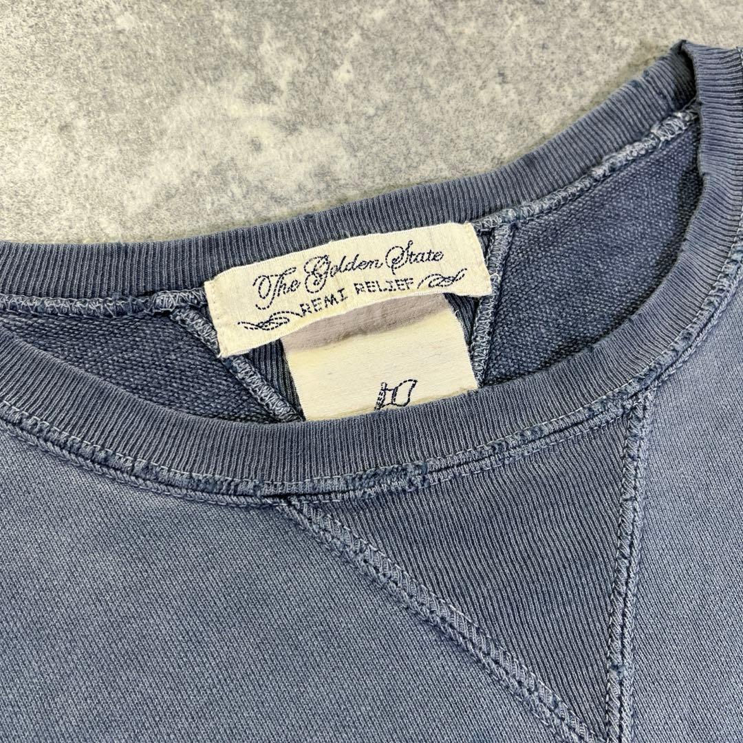 REMI RELIEF 両Vガゼット　スウェット　ヴィンテージ加工　L 日本製