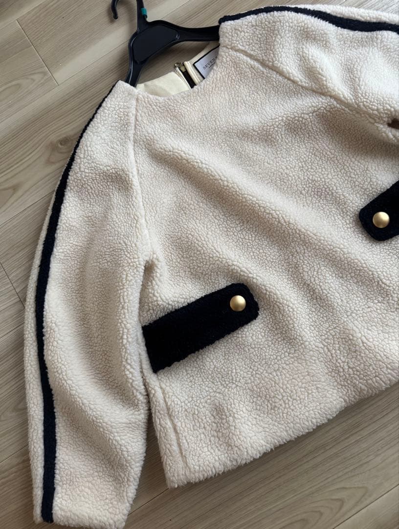 12/14まで割引★セブンテンバイミホカワヒト★ボアプルオーバー(オフホワイト)