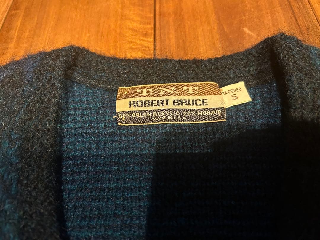 vintage 60's Vネックモヘアニットセーター