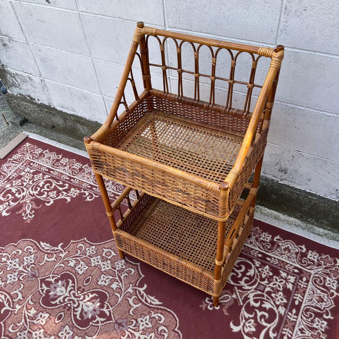 ナチュラル天然素材◾️籐ラタン製 ランドリーラック 脱衣籠 脱衣かご バスケット