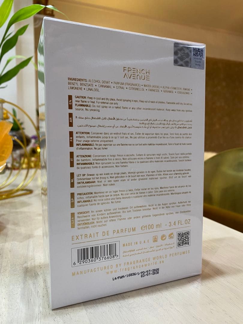 香水(男性用) Fragrance World Aether