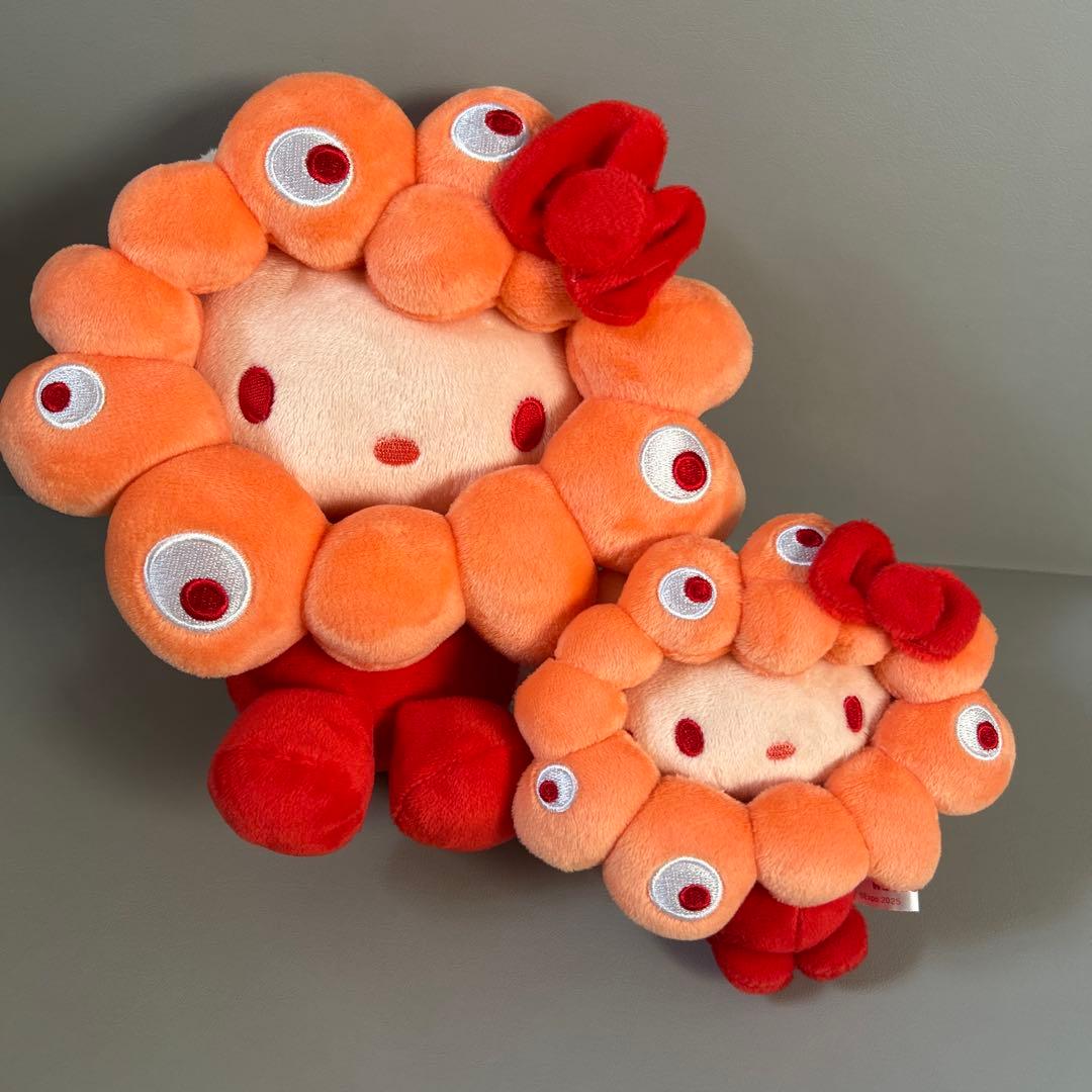 サンリオミャクミャク　推しカラーハローキティ　ぬいぐるみM BC カラビナセット