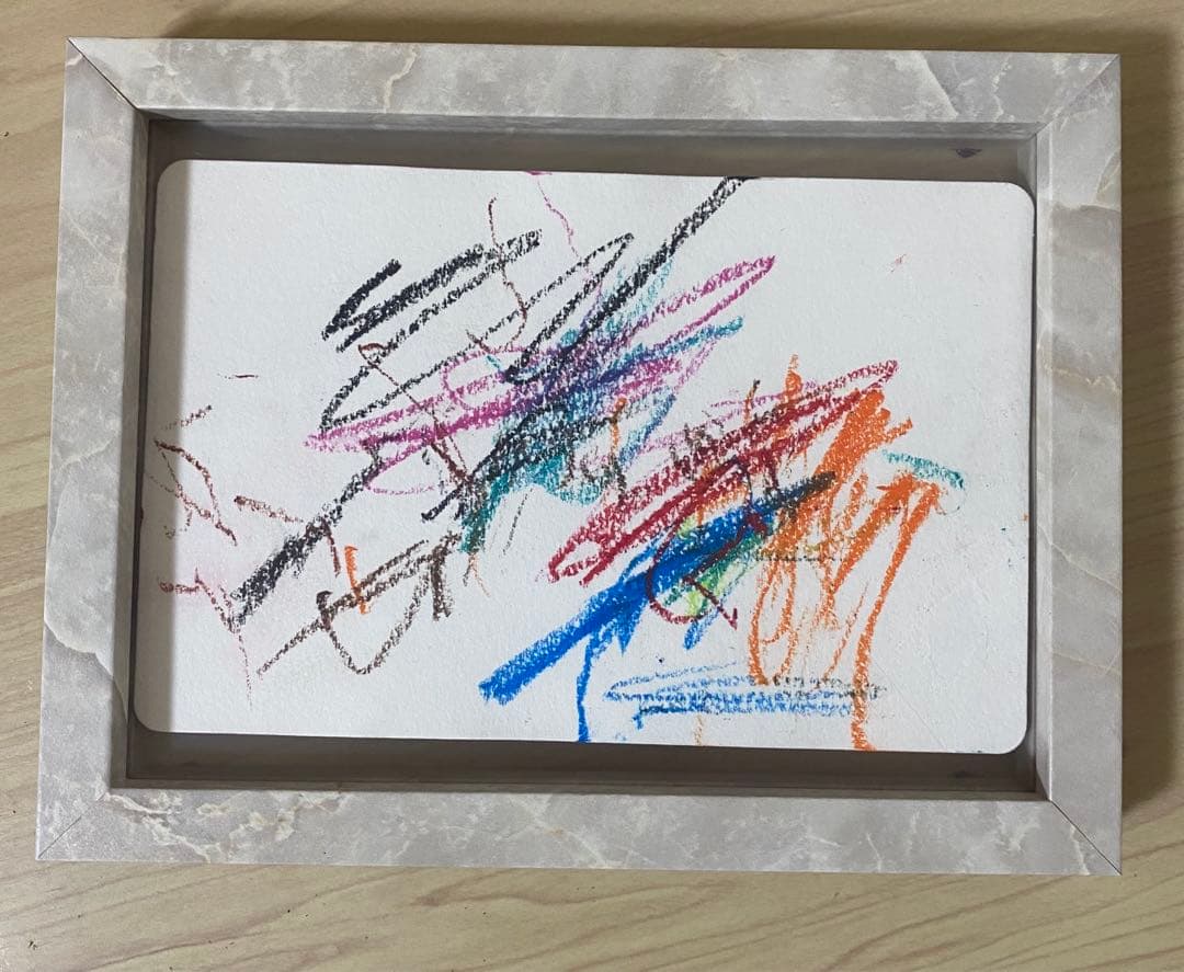 クレヨンアート マーブルフレーム付き