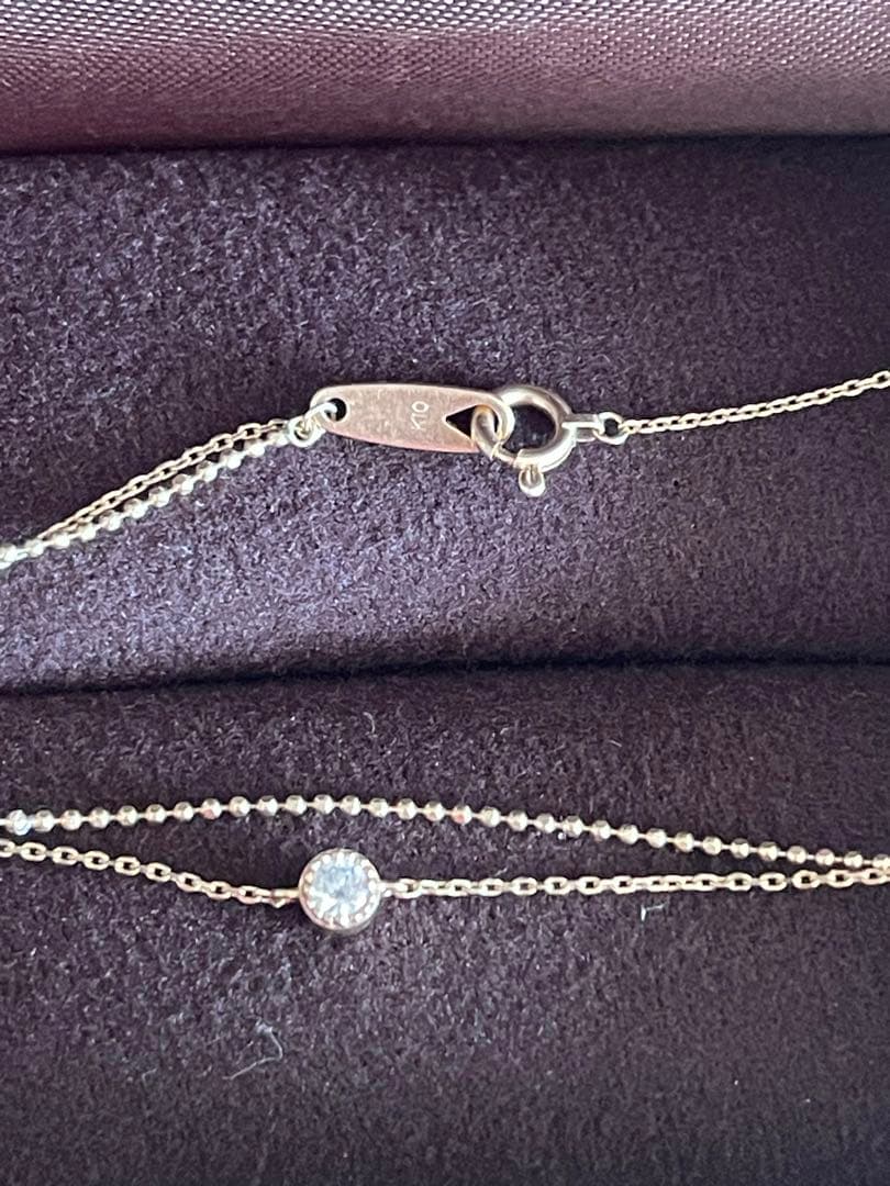 4°C ダイヤモンド　タンザナイト　ブレスレット兼アンクレット　10K