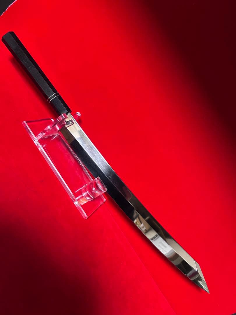 01567 包丁　剣型切付　尺三　鏡面仕上げ　切味抜群　箱付　未使用品