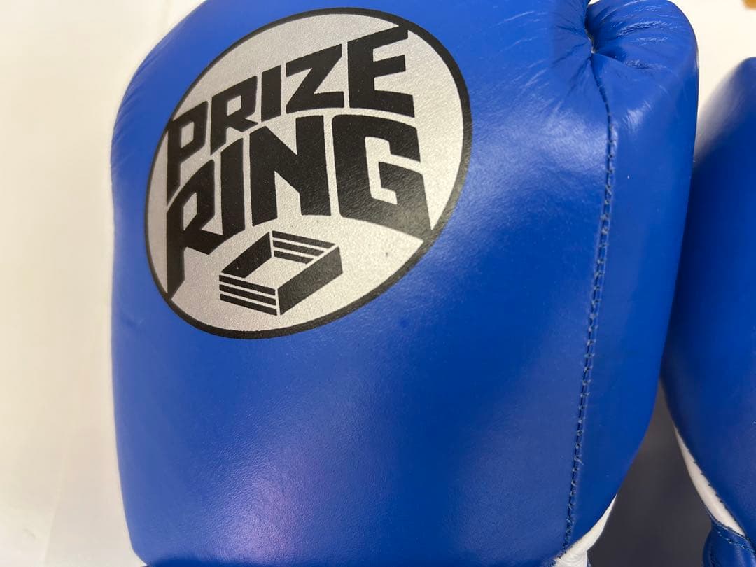 プライズリング　ボクシンググローブ　本革製　16oz 青