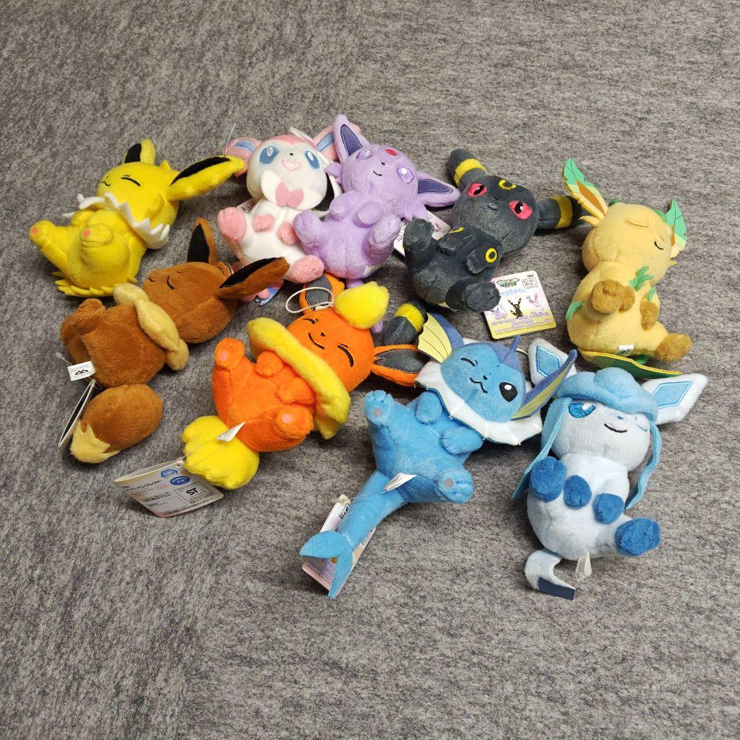ポケモン　くつろぎタイム　ぬいぐるみ　イーブイとその進化系　9体　まとめ売り