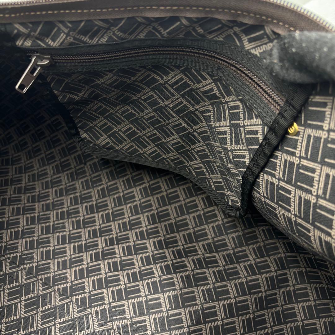 dunhill ダンヒル レザー ボストンバッグ ハンドバッグ PVC 大容量