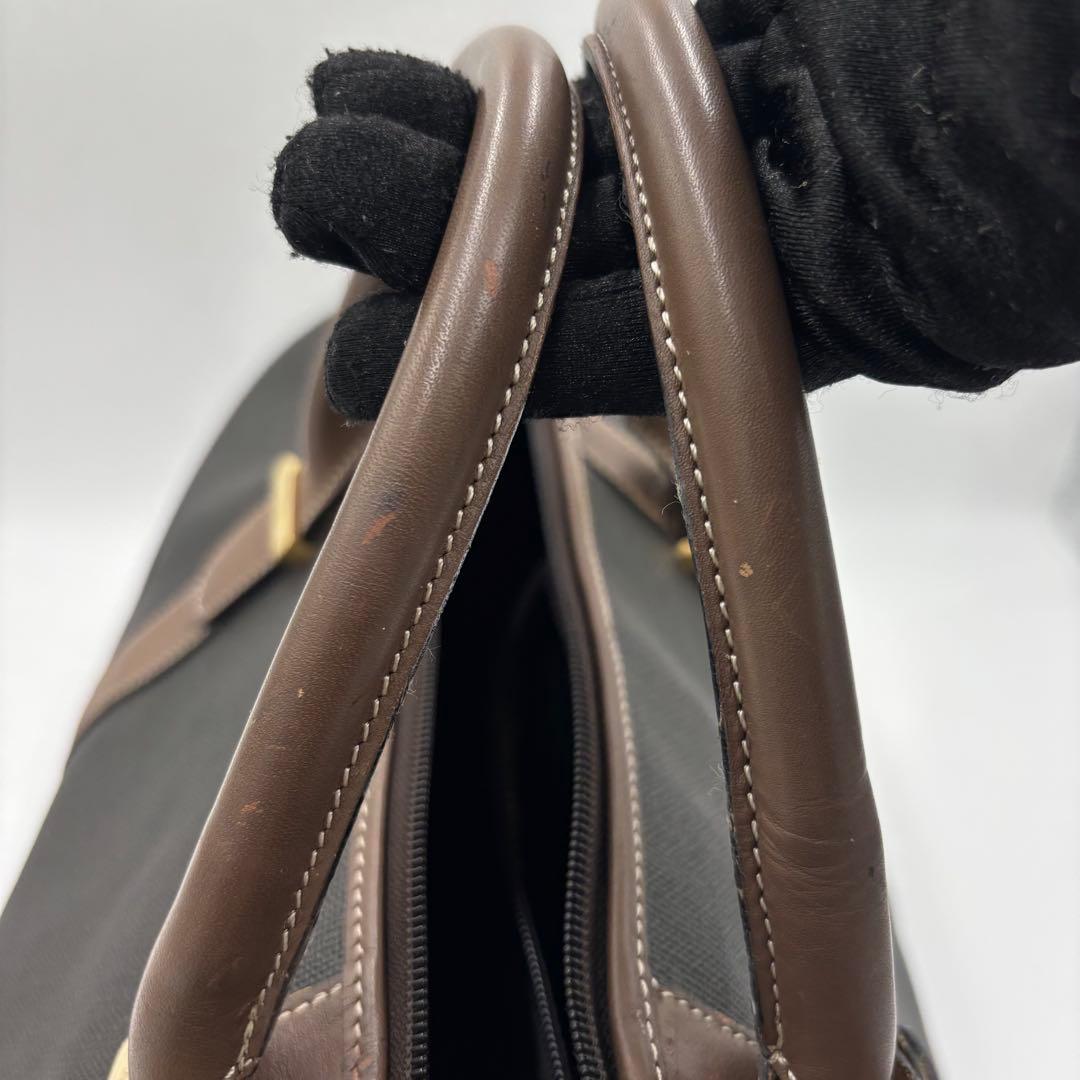 dunhill ダンヒル レザー ボストンバッグ ハンドバッグ PVC 大容量